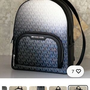 Michael Kors Black and Gray Backpack